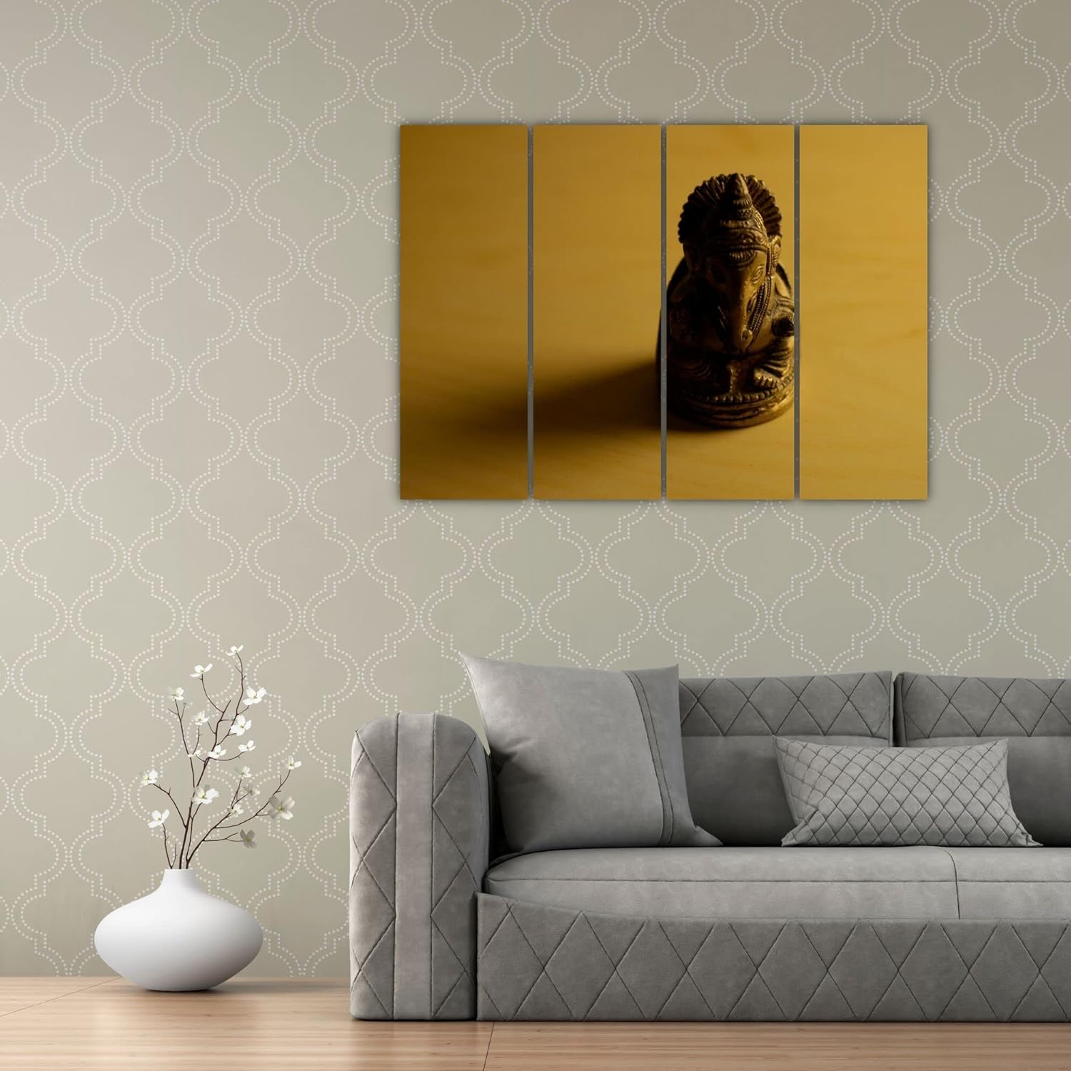 inep-b0bbp85m-four-framed-ganesha-prints-from-_bless-your-walls-with-ganesha_-4-frame-wall-art-delight_-arranged-in-a-grid-on-a-beige-wall..jpg